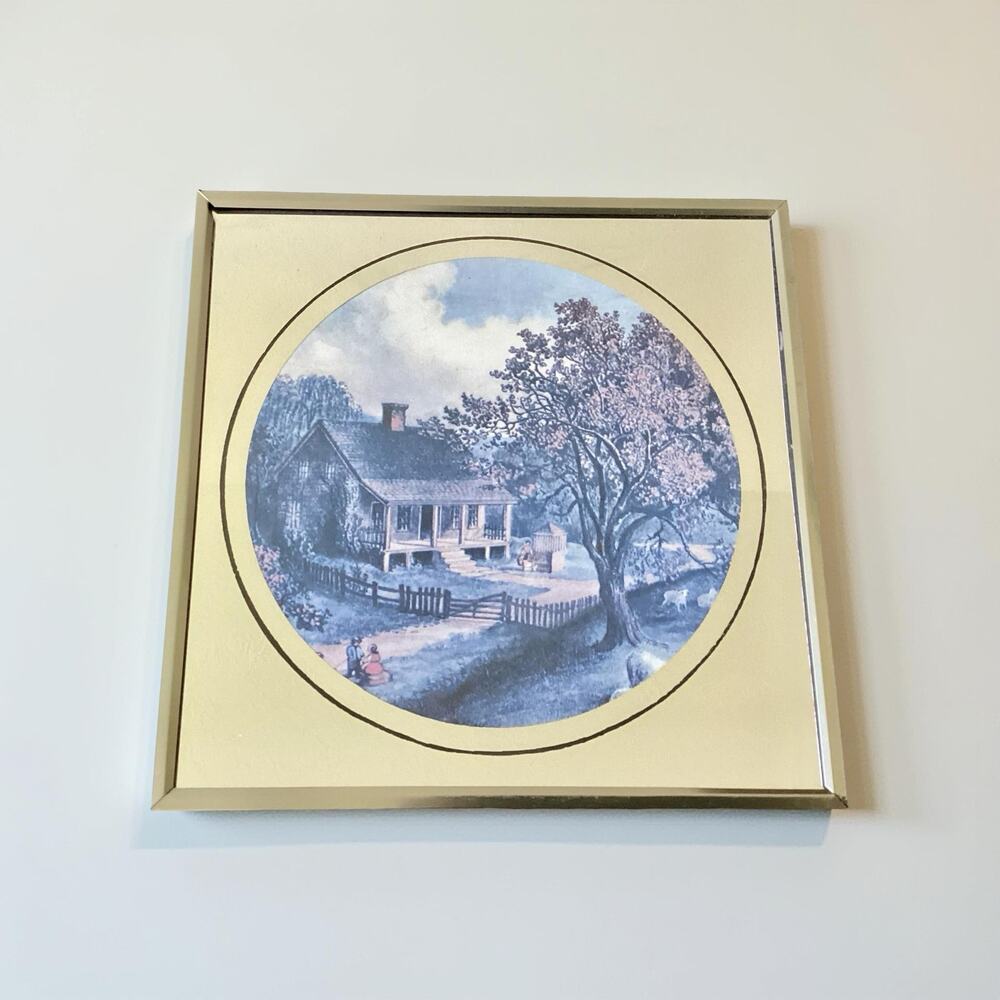 Vintage Currier & Ives “The American Homestead – Spring” Wall Art